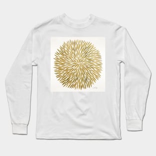 Gold Water Color Burst Long Sleeve T-Shirt